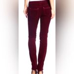 White House | Black Market ‎ Slim Leg Corduroy Pants Size 0 in Burgundy Plum Wine Photo 4