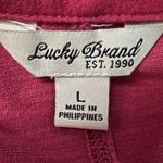 Lucky Brand Vintage  Womens Floral Top Large Y2K Grunge Boho Indie Stretch Casual Photo 1