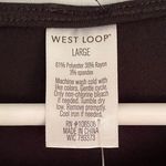 West Loop NWT Woman’s   Black Tunic Short Sleeve Shirt Ties On Sleeves Photo 4