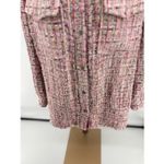 Avec Les Filles Long Pink Shacket Spring Pinks Womens Size Large Tweed Pockets Photo 5