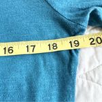 Loft  Beaded Split-Neck Tunic Womens Size M Teal Boho Western Coastal Cowgirl Top Photo 5