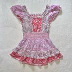 Love Shack Fancy  Stanton Mini Dress in Patchwork Floral Print size XS Photo 2