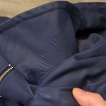 Kate Spade New York Navy Scalloped Rain/Trench Coat Size Large Photo 4