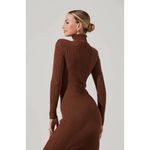 ASTR  the Label Abilene Sweater Dress in Nutmeg Small Womens Knit Bodycon Photo 7