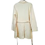 London Fog Trench Coat Butter Yellow Belted Pockets Lined Photo 3