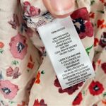 Beach Lunch Lounge Tan & Red Floral Blouse Womens M Smocked Boho Long Sleeve Photo 7