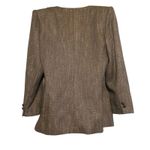 VTG Gray Black Tweed Blazer Shoulder Pads work office professional Size 10/11 Brown Size M Photo 1