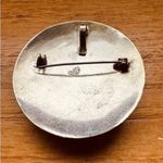 925 Sterling Silver Aztec Mayan Calendar Sun Dial Pin Brooch Pendant 12.96g VTG Photo 12