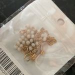 None New white and gold beaded face lanyard for glasses or mask Photo 1