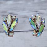 Vintage Clip On Earrings Stunning & Stylish Iridescent Statement Earrings Photo 0