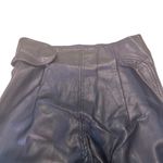 La Esquina Genuine Leather High Waist Flare Pants Sculpted Waistband Women’s SM Black Size 26 Photo 8