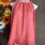 Doe & Rae ✅3/$30✅ NWT  Crabapple Halter Mock Neck Embroidered/Fringe Cami Tank | LARGE | Photo 1