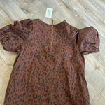 Universal Threads NWT Universal Thread Cheetah Dress Short Sleeve Mid Length Semi Fitted Size 12 Photo 5
