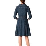 Zapelle Denim Button Down Flare Dress Blue Size L Photo 6