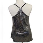 Stretch silver sequin racerback top Size 2X Photo 1