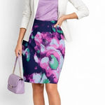 Kate Spade  Harry Tailored Skirt Simply Cinema Jumbo Floral Size 6 NWT‎ Photo 0