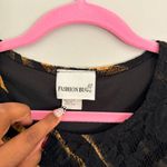 Fashion Bug Y2K BLACK AND ORANGE  MESH OVERLAY TANK TOP Photo 3