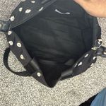 Alice + Olivia  Daisy Print Black Canvas Duffel Bag Unisex Travel​ Photo 5