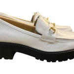 Sam Edelman Tully lugged platform loafers White Shiny Size 9M Equestrian Bit Photo 0