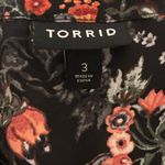 Torrid  Dark Floral Blouse with Pink Accents Photo 1