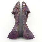 Coasters Women Huarache Sandals 9.5 Leather Woven‎ Flats Purple Made In Brazil Photo 6