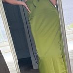 Cozyease Women's Short Sleeve Maxi Dress Tie Front Dress Summer Casual Green Size M Photo 0