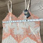 Wacoal  Embrace Lace Sheer Embroidered Chemise Slip Cream Peach Size XL Photo 5