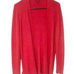 Eileen Fisher  Size Large Red Wool Thick Knit Open Front Knit Sweater Cardigan Photo 0