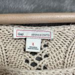Gap  Short Sleeve Sweater Womens L Cream Crochet Cottage core Preppy Boho Photo 3