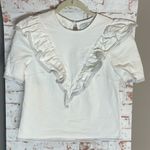 Saylor  Cream Ruffled Blouse Photo 0