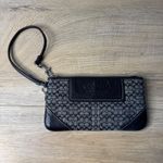Coach Signature Black Gray C Monogram Logo Pouch Classic Vintage Wristlet Bag Photo 1