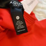 AQUA One Shoulder Cut Out One Piece Swimsuit Red Photo 10