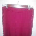 Beautiful M Queen Gold Pearls Adorned Maroon Lounge Outfit 2 Piece Set Red Size M Photo 5