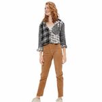 American Eagle NEW AEO Black & White Cozy Cabin Flannel Hoodie Button Down Shirt size Medium Photo 1