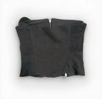 ZARA  gray bustier with three silver zippers Photo 3