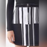 BDG  Ruby Striped Zip-Front Skirt Denim Black White Monochrome Mini Skirt Medium Photo 2