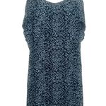 Fresh Produce  Short Sleeve Shift Dress Size 3X Blue All Over Print Flowy Stretch Photo 1