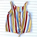 Pink Rose Colorful striped Sleeveless top Small Photo 1