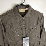 Vtg Scully Womens Western Shirt Small Brown Pearl Snap Embroider Cowgirl NWT Photo 2