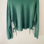 Aerie 'Running Late' Pullover Cropped Sweater Green Sz XS Photo 9