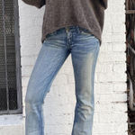 Free People J&co. Y2k Low rise embellished flared blue jeans 31x31 - rise 7 in / fit like a 25 Photo 0