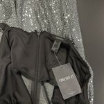 Forever 21 Gunmetal Silver Slit Leg Dress Photo 4