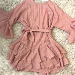 Pink Frill Dress Size M Photo 0