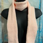 Peach Sparkle Knit Skinny Scarf New Photo 2