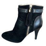 Avon Cushion Walk suede zipper tassel booties Black Size 9 Photo 0