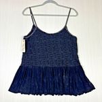 POL Tank Top Shirt Womens Sz S Black Wash Crochet Boho Cottage Core Photo 7