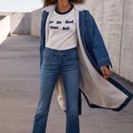 Madewell  | Blue Cali Demi Boot Straight Leg Jeans Classic Denim 24 Photo 0