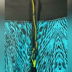 Nike  Epic Tight Fit Cropped Running Leggings Teal/Black Print Size S Photo 5