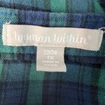 Woman Within Plaid Top Womens 1X Relaxed Mature Long Sleeve Casual Farm Western Photo 1