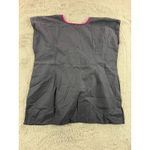 Womens Black Embroidered Mexican Tunic Top Short Sleeve Floral Blouse Festival Size L Photo 3